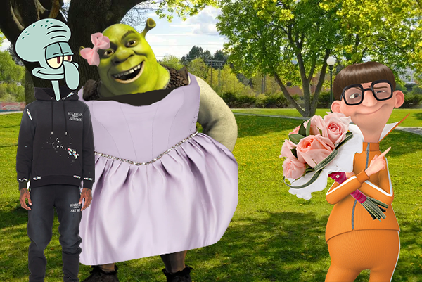 Shrek choses the bad squid.